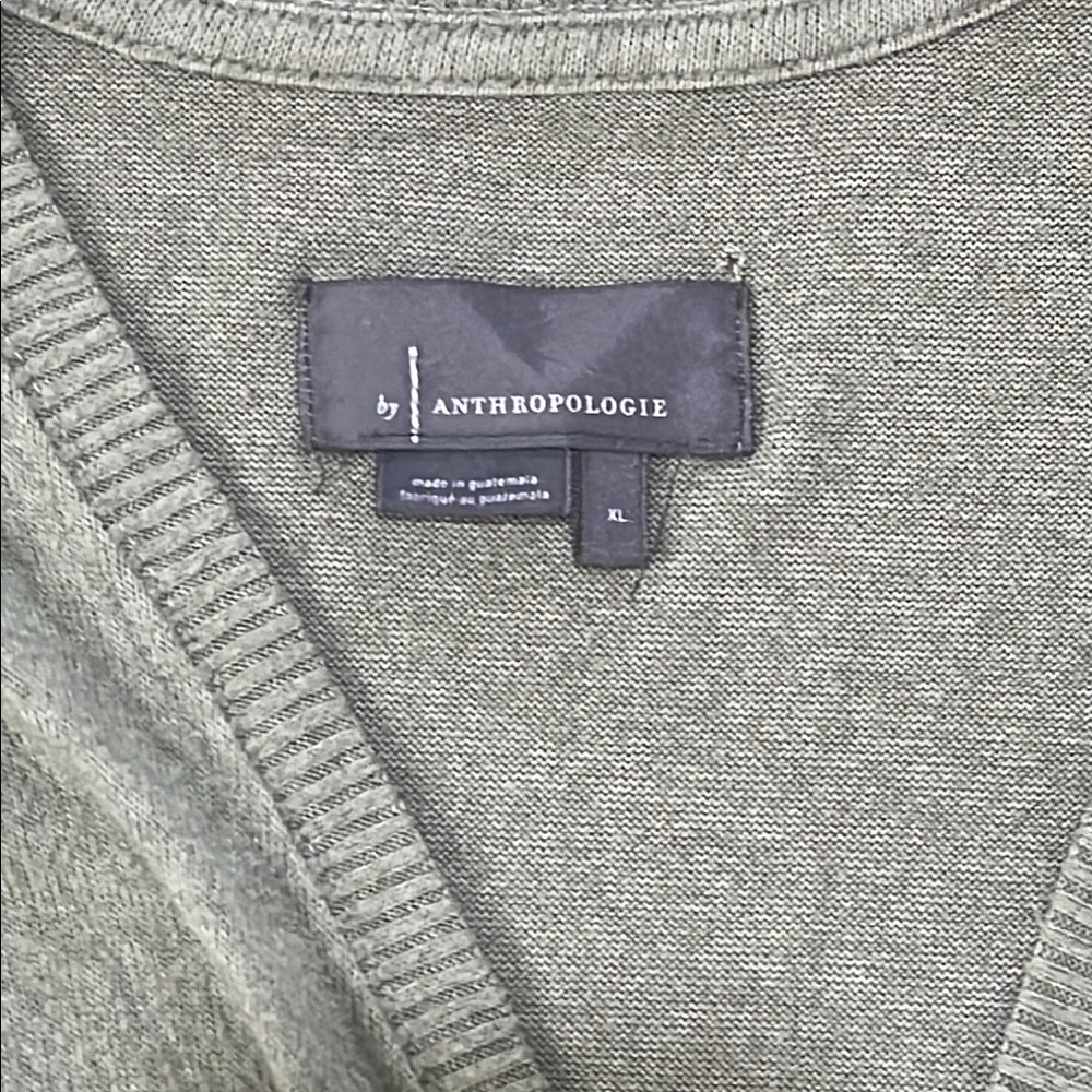 Anthropologie Green Wrap Sweater - Picture 3 of 7